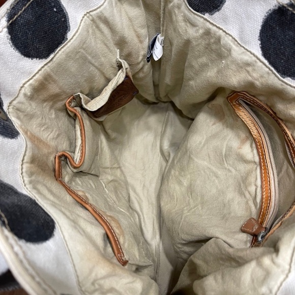 Gap canvas leather vtg Handbag Tote Bag weekender travel bag - Picture 9 of 12